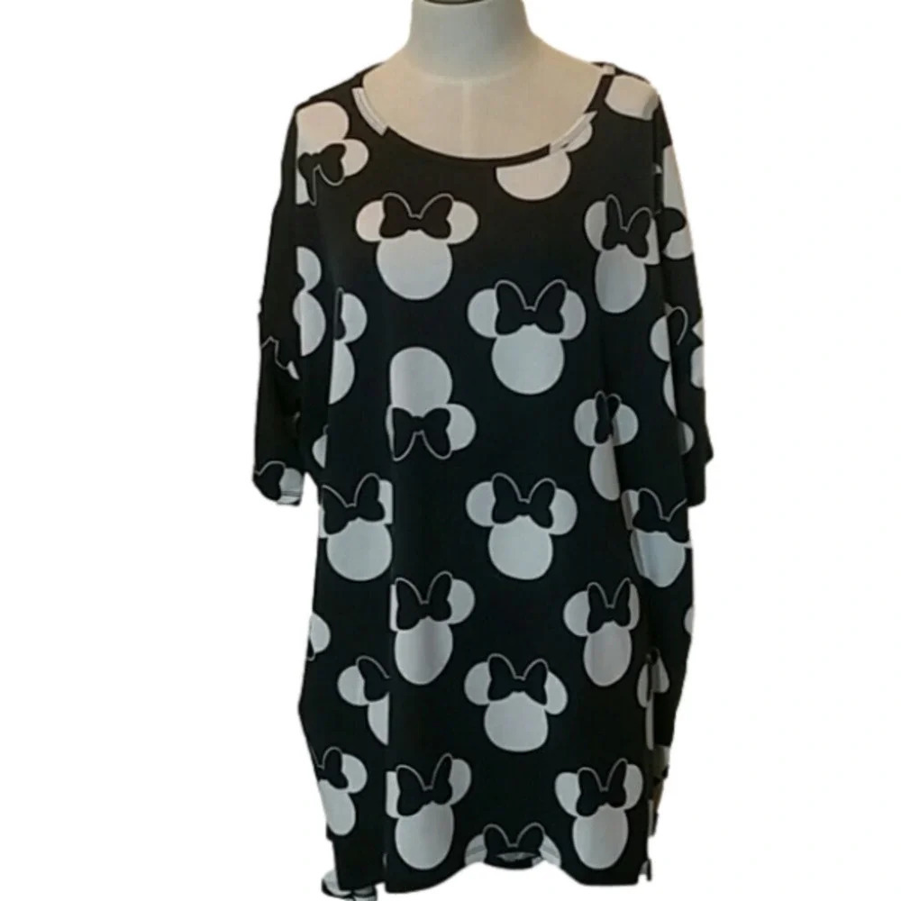 Lularoe Rare Minni Mouse with Bows Print Top